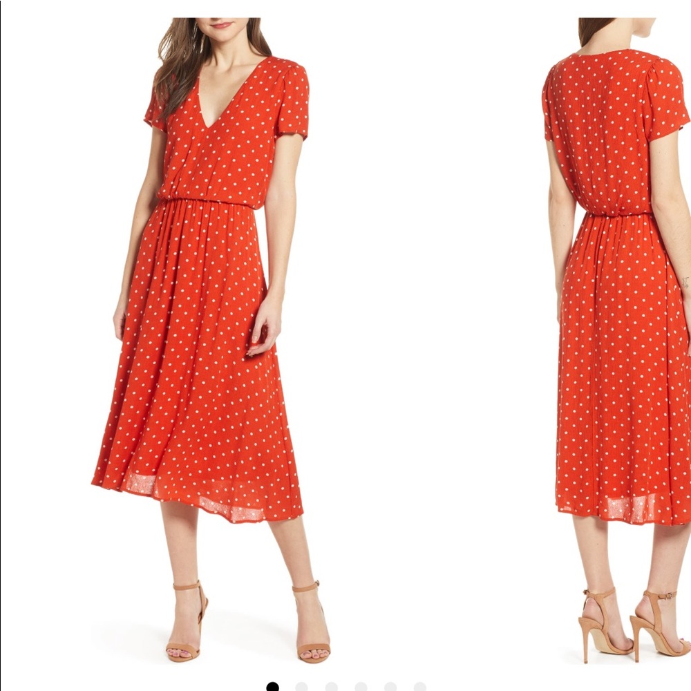 WAYF polka dot dress.